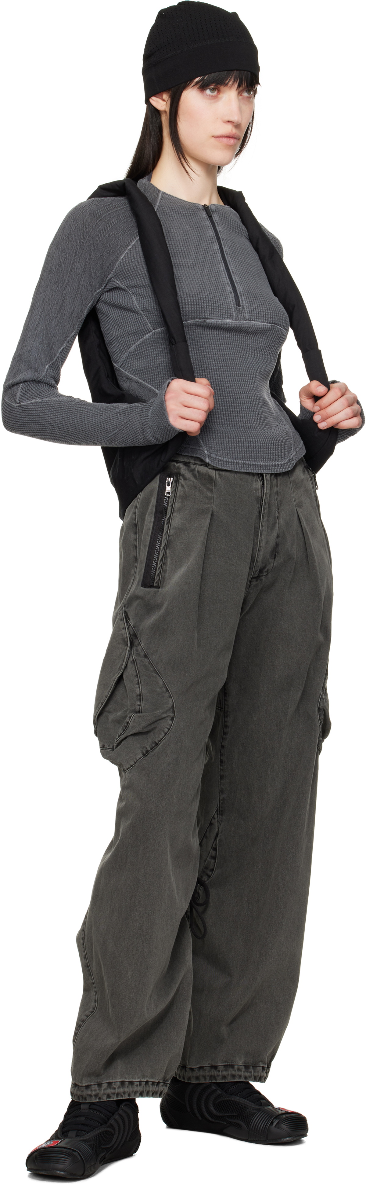 HYEIN SEO Gray Dyed Cargo Pants
