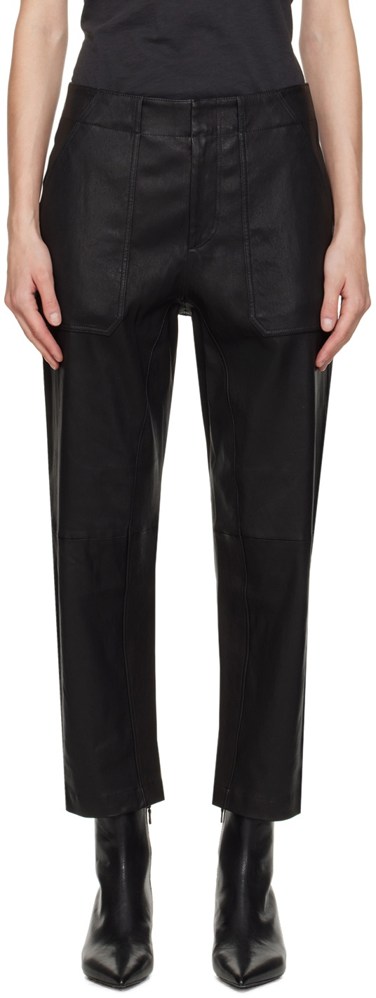 rag & bone Black Leyton Leather Pants