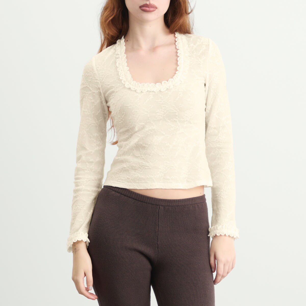 My Mum Made It Women's Lace Poem Top in White