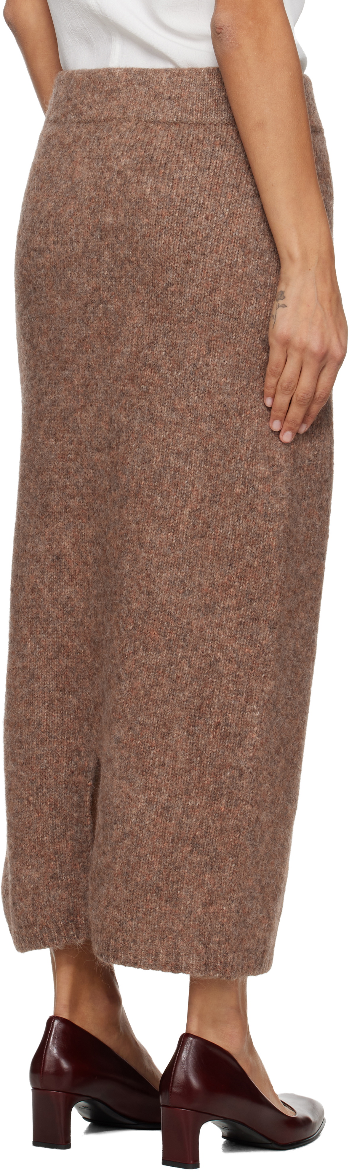 Lauren Manoogian Beige Loft Pencil Midi Skirt