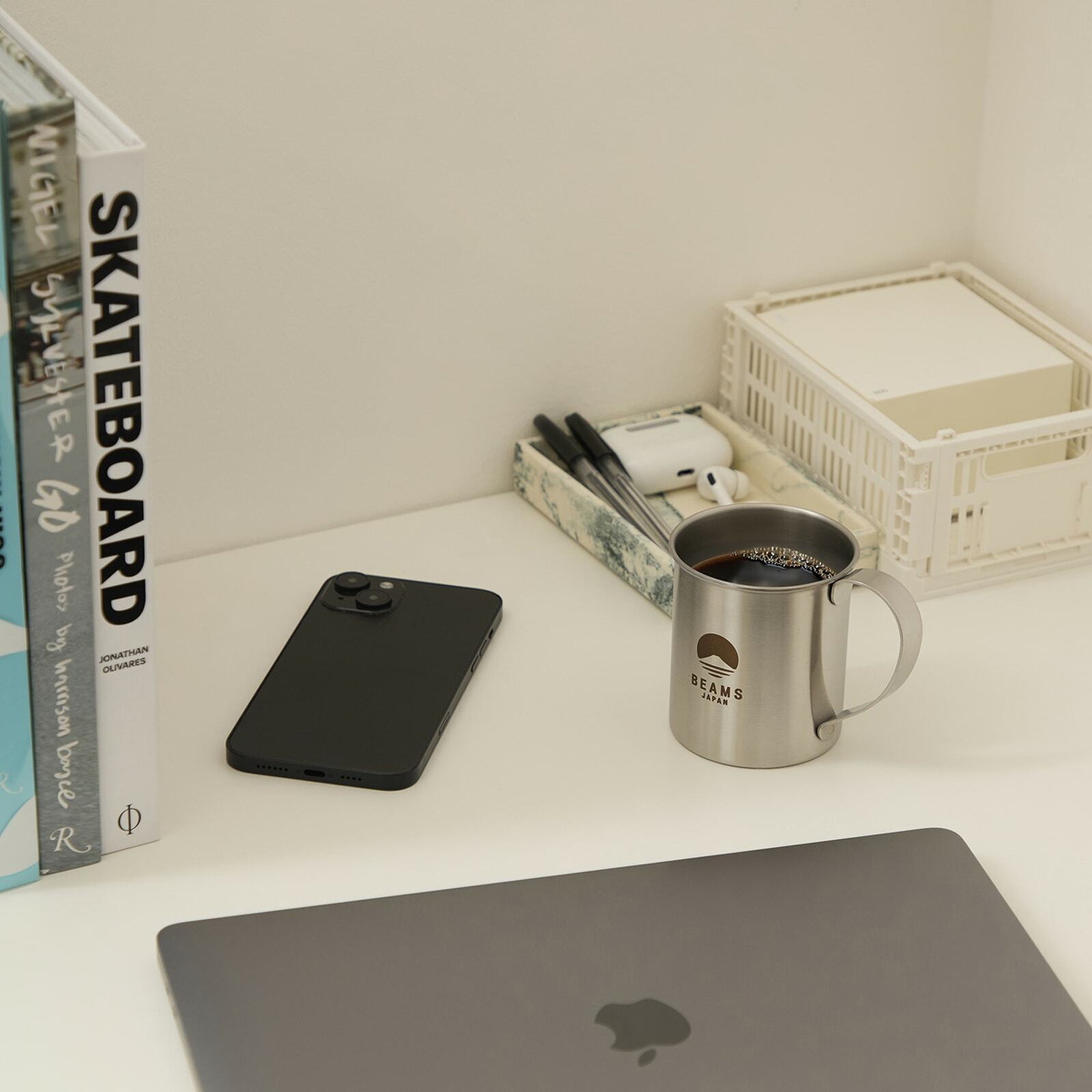 BEAMS JAPAN Stainless Steel Mug in Silver 