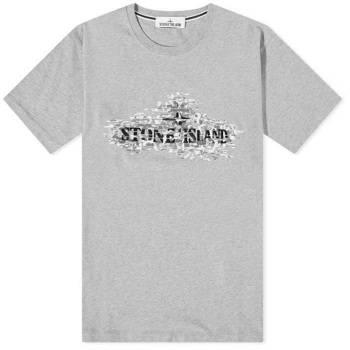 Photo: Stone Island Men's Institutional Two Graphic T-Shirt in Grey Marl