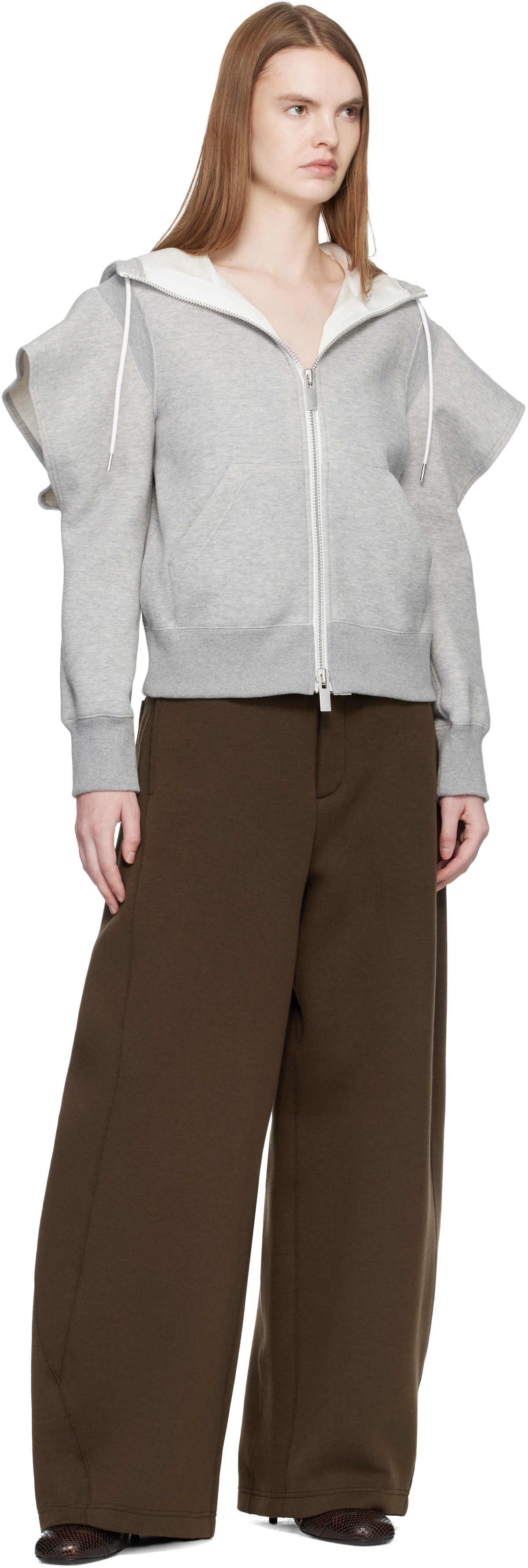 sacai Brown Sponge Sweatpants