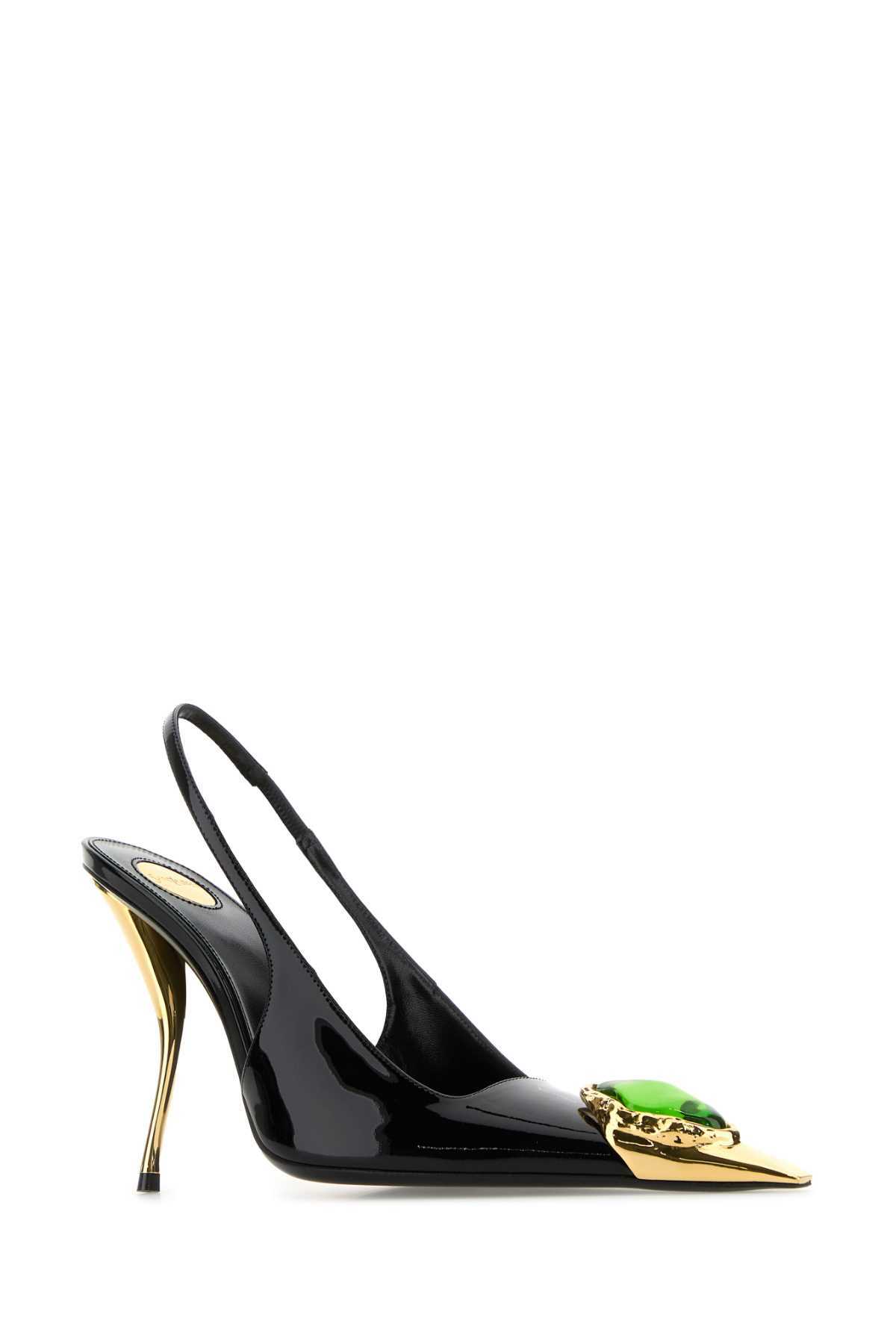 Saint Laurent Black Leather Loulou Pumps