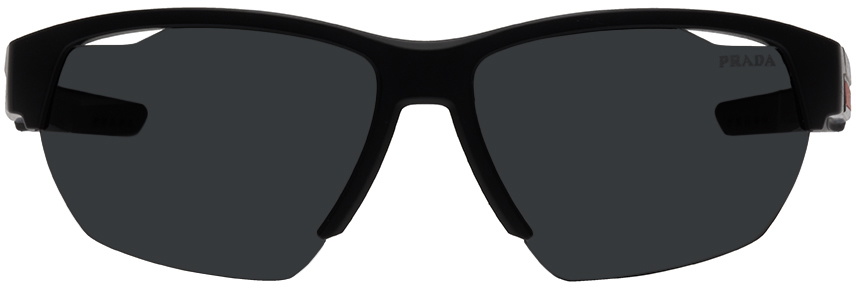 Prada Eyewear Black Linea Rossa Sport Sunglasses