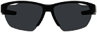 Prada Eyewear Black Linea Rossa Rectangular Sunglasses