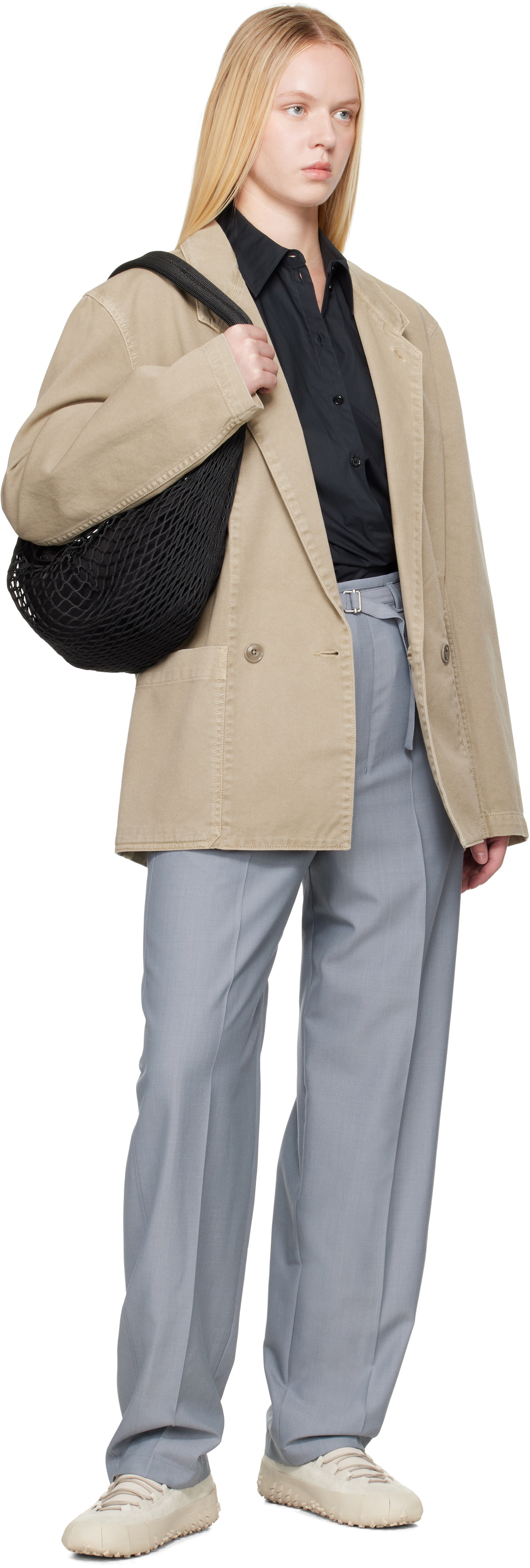 LEMAIRE Gray Vibram Wrap On Sneakers