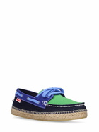 KENZO PARIS - 20mm Marine Cotton Boat Loafers