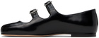 Sandy Liang SSENSE Exclusive Black MJ Double Strap Ballerina Flats