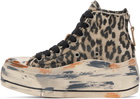R13 Brown & Black Kurt High Top Sneakers