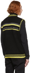 Raf Simons Black Fred Perry Edition V-Neck Sweater