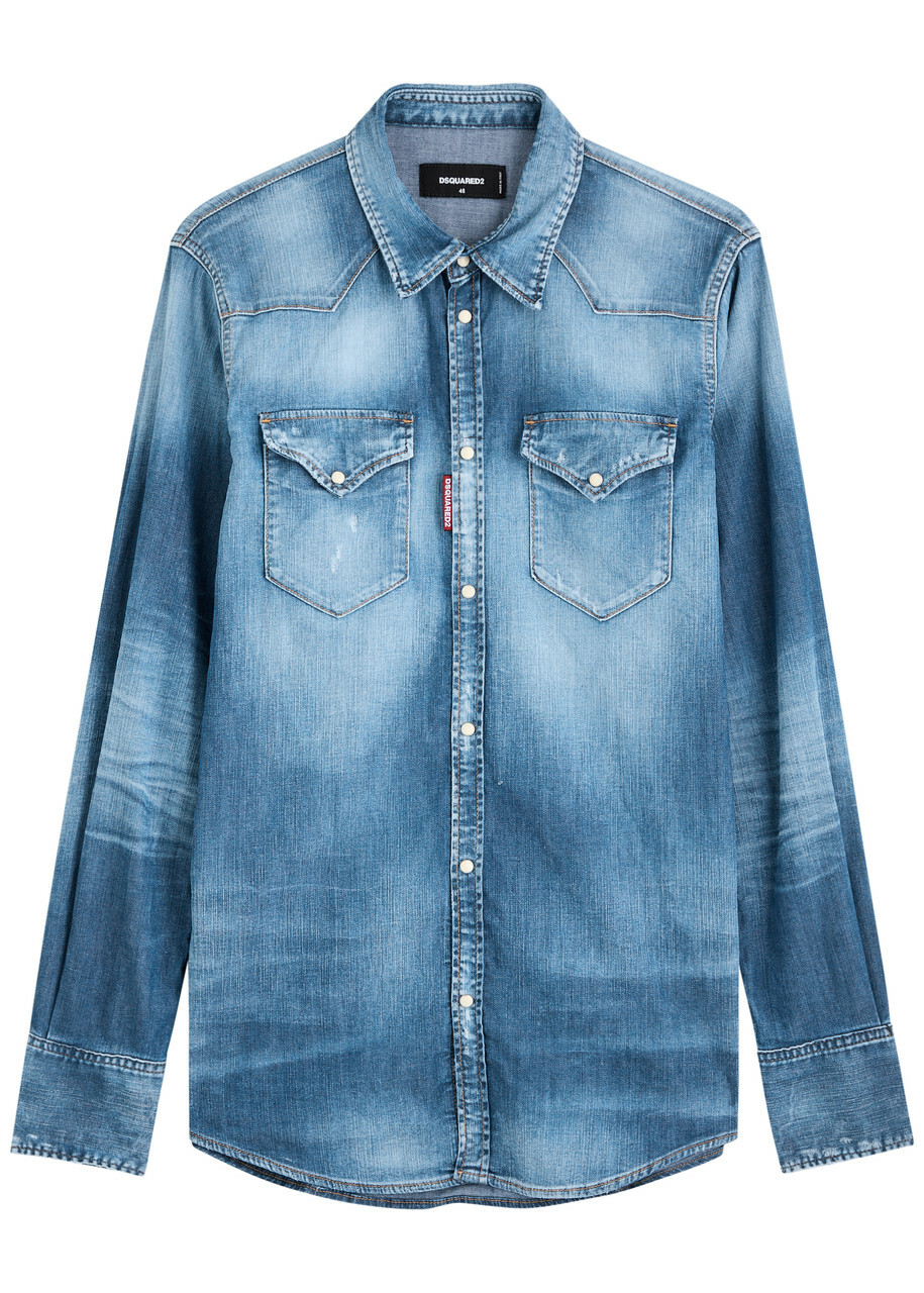 DSQUARED2 Western Distressed Denim Shirt