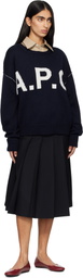 A.P.C. Navy Logo 'A.P.C' Sweater