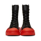 Raf Simons Black and Red adidas Originals Edition Detroit High Sneakers