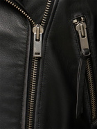 WEEKEND MAX MARA Saletta Belted Leather Biker Jacket