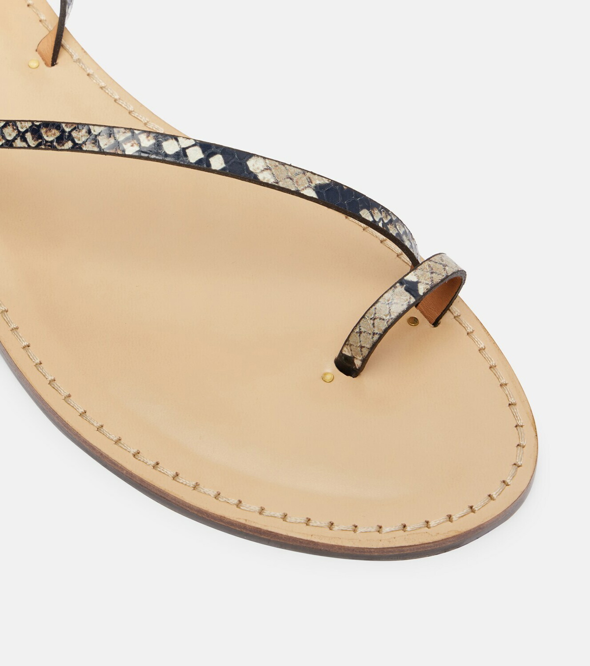 Amanu Kalahari snake-effect leather sandals