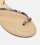 Amanu Kalahari snake-effect leather sandals