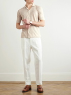 Brunello Cucinelli - Camp-Collar Slub Linen and Cotton-Blend Shirt - Neutrals