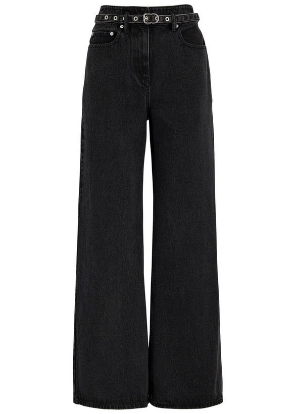 Photo: 3.1 Phillip Lim Belted Wide-leg Jeans Black