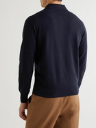 DOPPIAA - Aaric Wool-Blend Polo Shirt - Blue