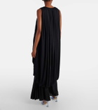 Loewe Embellished draped silk gown