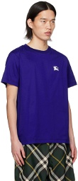 Burberry Blue Embroidered T-Shirt