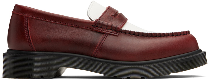 Photo: Dr. Martens Burgundy & White Penton Two-Tone Leather Loafers