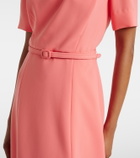 Carolina Herrera Belted crêpe midi dress