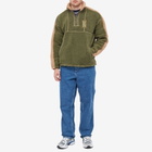 Pleasures Men's Rewind Quarter Zip Fleece in Green