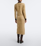 Stouls Winona suede midi skirt