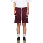 Essentials Burgundy Mesh Logo Shorts