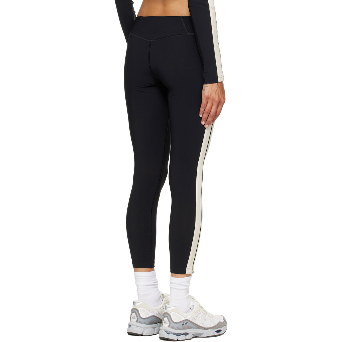 Palm Angels Black Classic Logo Low Track Leggings