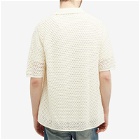 Fred Perry Men's Button Through Lace Shirt in Ecru
