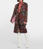 Dries Van Noten - Floral cotton-blend midi skirt
