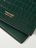 TOM FORD - Croc-Effect Leather Billfold Wallet