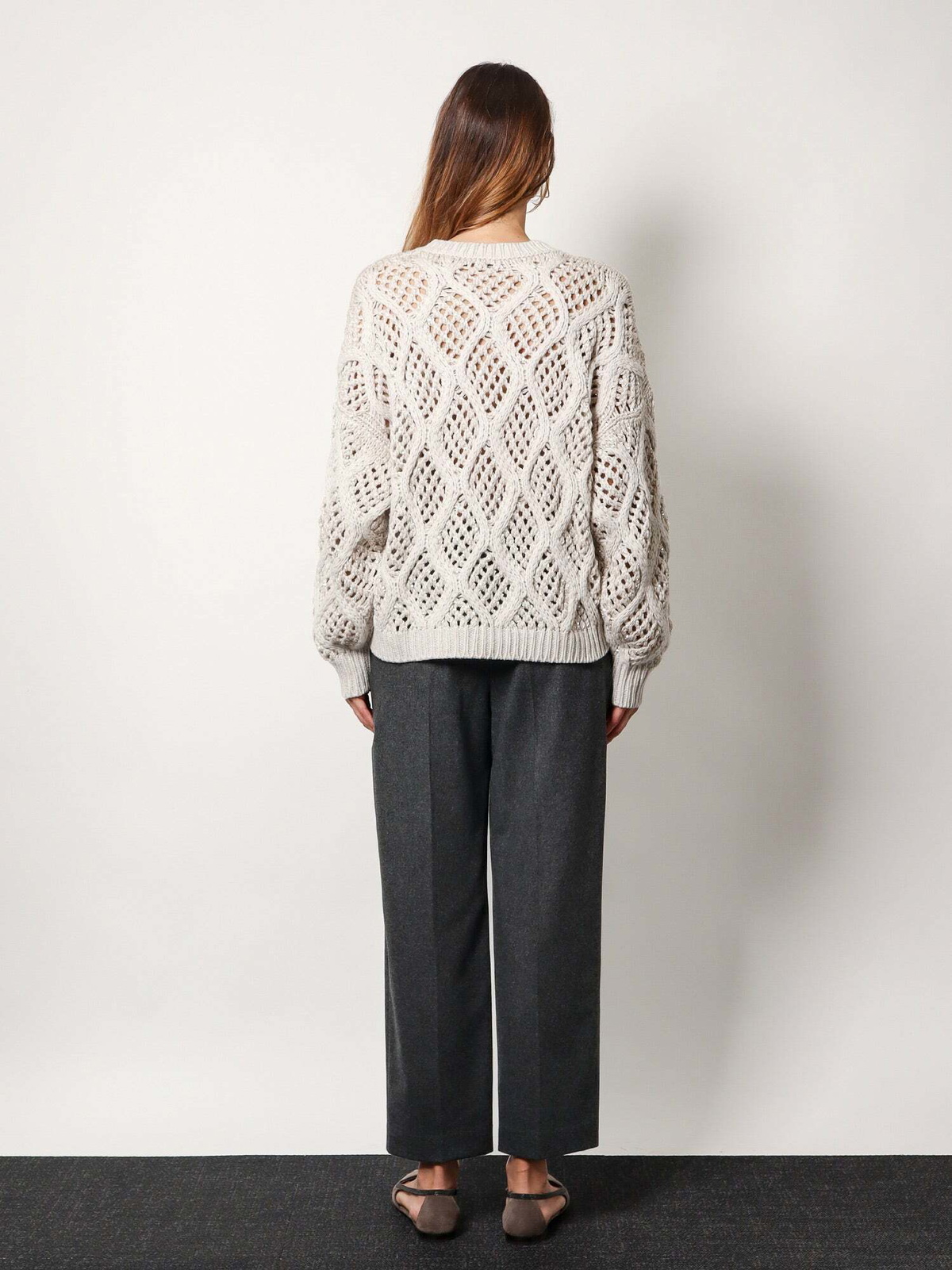 BRUNELLO CUCINELLI グレー デザインニット BRUNELLO CUCINELLI グレー デザインニット