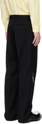 Stefan Cooke Black Slashed Trousers