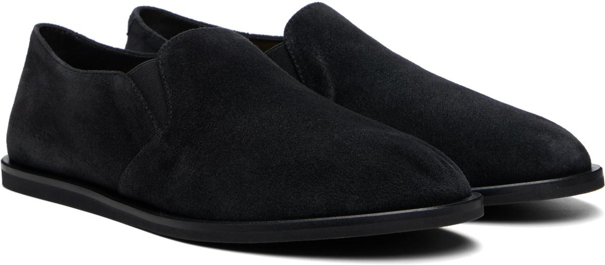 Common Projects Black Suede Slip-on Loafers