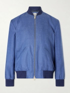 Paul Smith - Linen Bomber Jacket - Blue