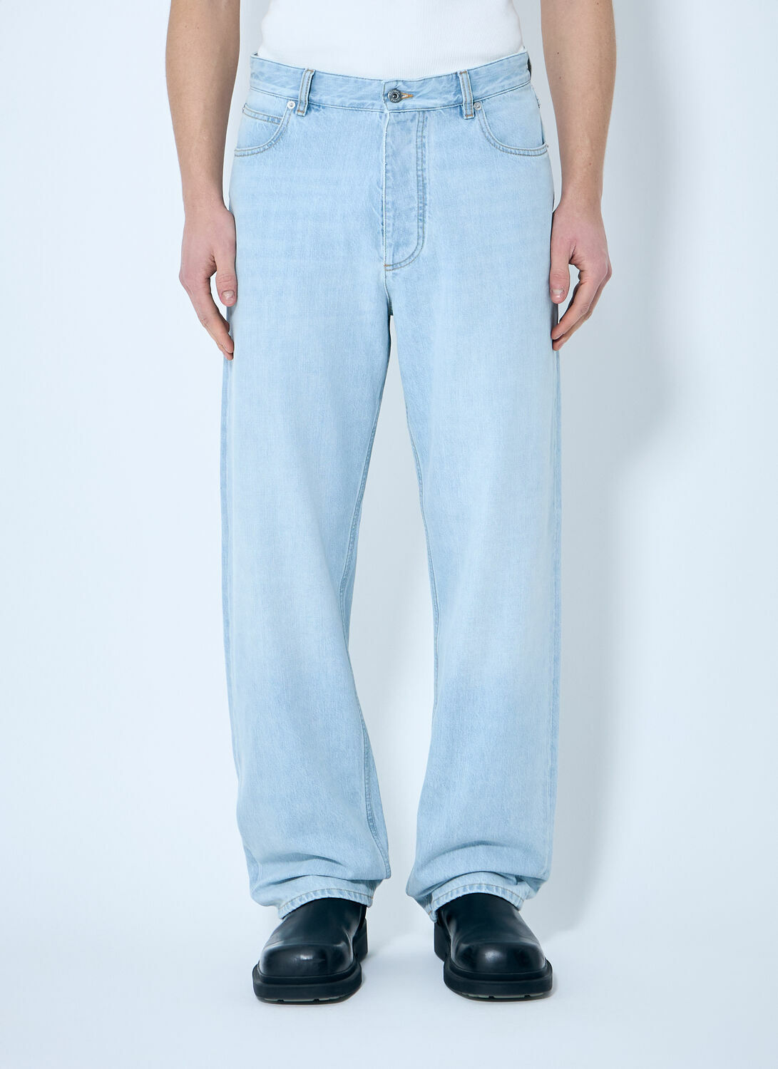 Bottega Veneta Extra Bleached Wide Leg Jeans