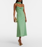 Rebecca Vallance Isla draped scarf-detail maxi dress