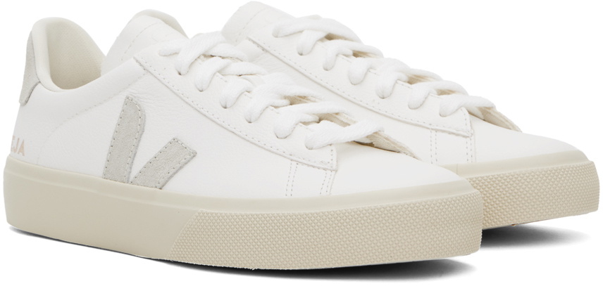 VEJA White Campo Chromefree Leather Sneakers VEJA