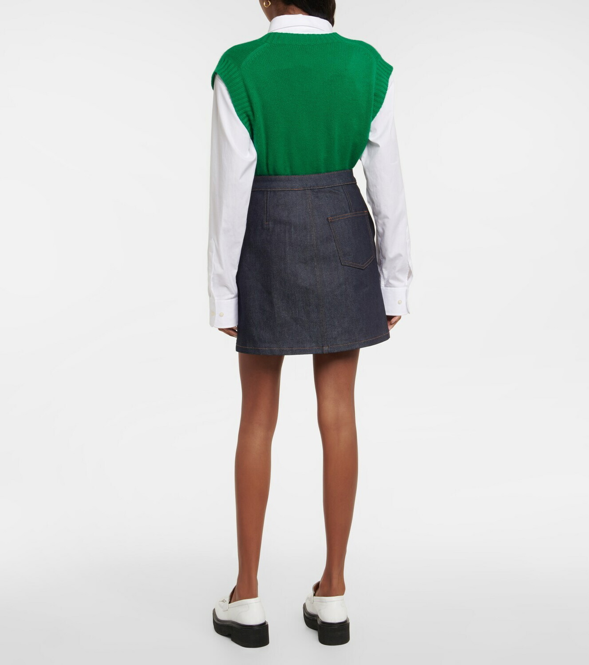A.P.C|SKIRTS (Paula Denim Mini Skirt (COFDI F06367 IAL) A.P.C. - Paula denim miniskirt A.P.C.