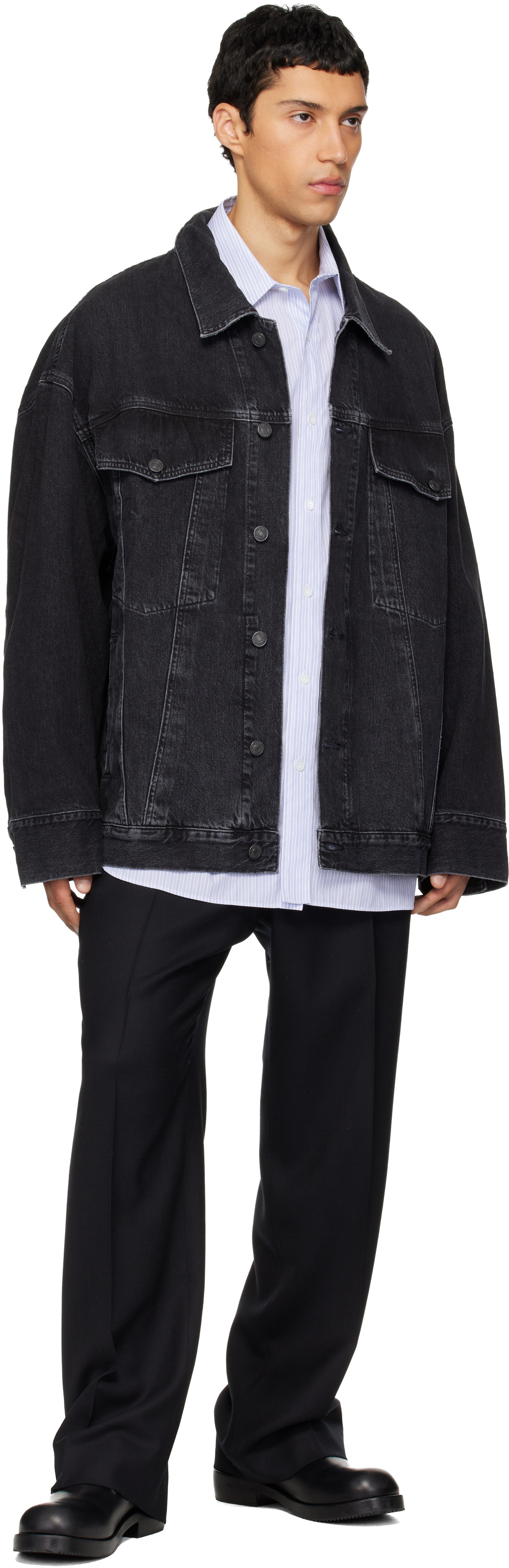 AGOLDE Black Wayne Denim Jacket