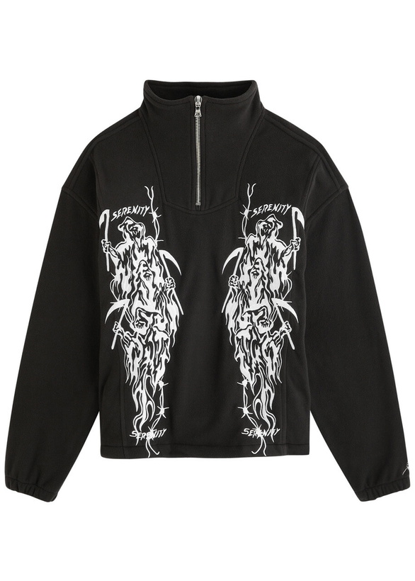 Photo: Warren Lotas Serenity Reaper Embroidered Fleece Jacket Black