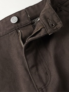 Stussy - Straight-Leg Bleached Cotton-Drill Trousers - Brown