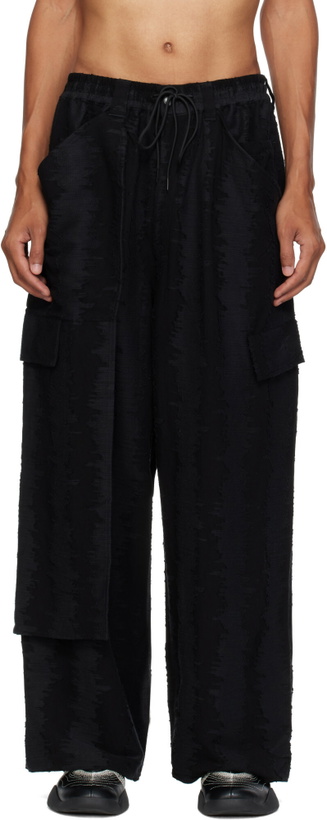 Photo: Y-3 Black Deco Stitch Cargo Pants