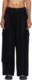 Y-3 Black Deco Stitch Cargo Pants