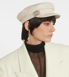 Roger Vivier Tweed newsboy cap