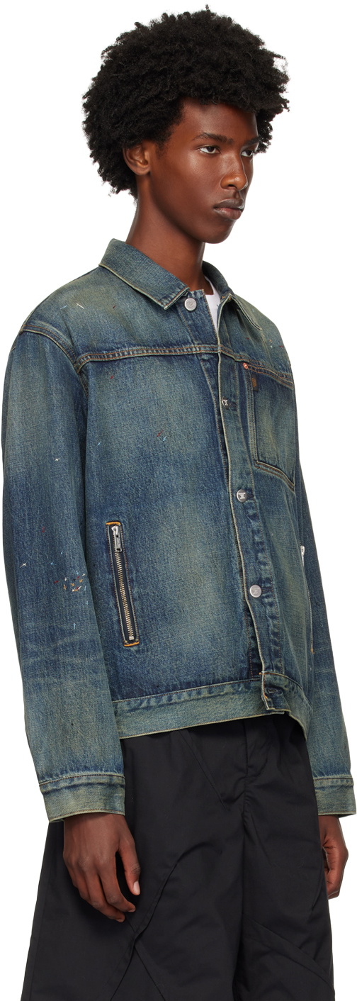 UNDERCOVER Blue Distressed Denim Jacket